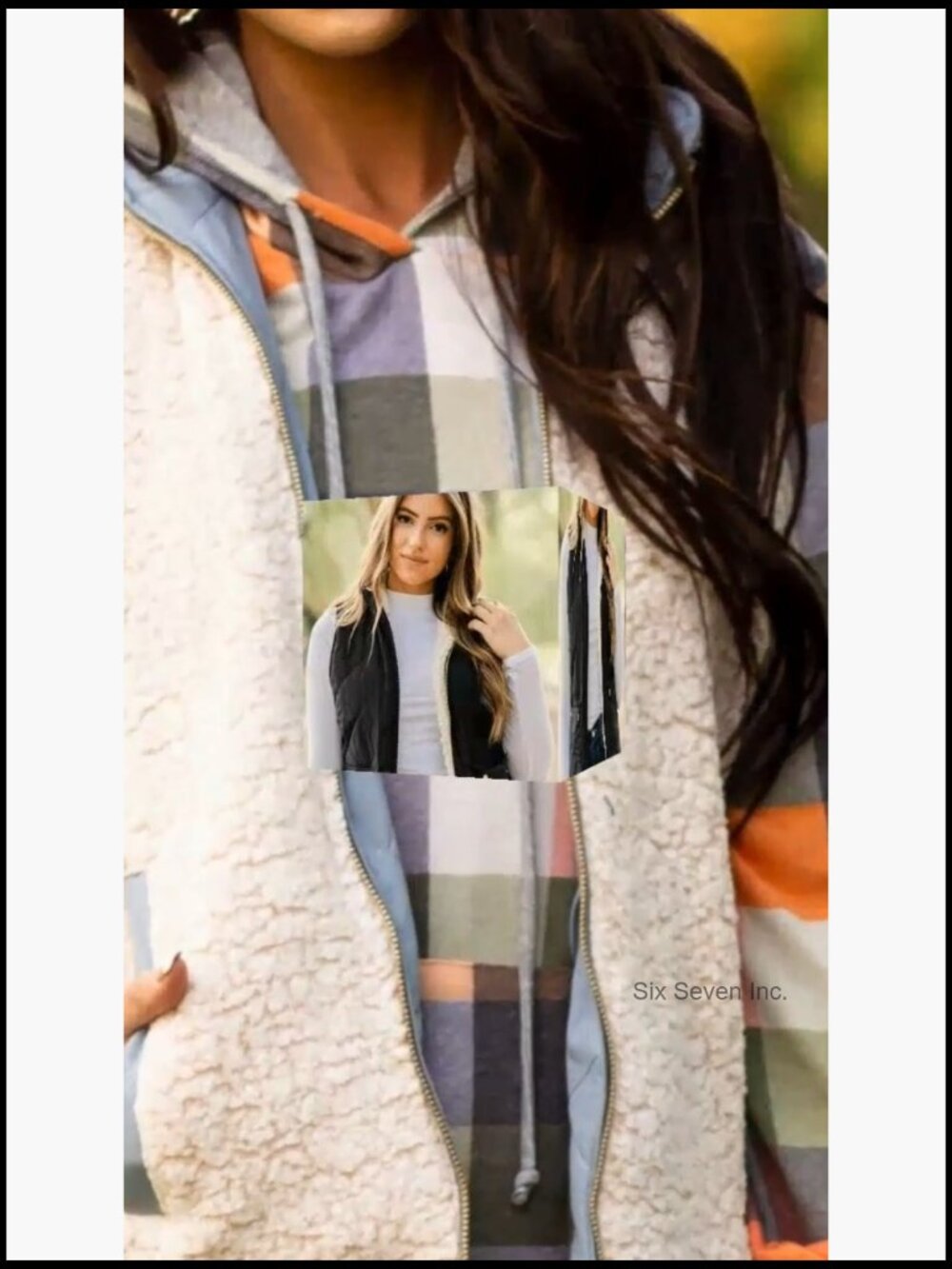 Reversible Quilted Sherpa Fleece Vest Lightweight Sleeveless Coat - Picture 7 of 7